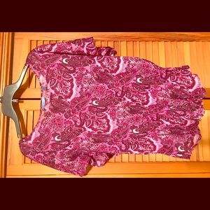 Izod print dress blouse